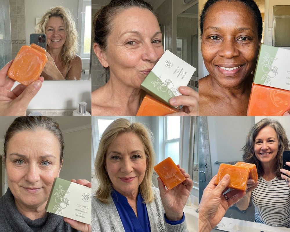 Women holding Pershibu Persimmon Soap